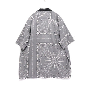 sacai 20SS | Dr. Woo Bandana Print Open Collar Shirt "Gray" (20-02337M)