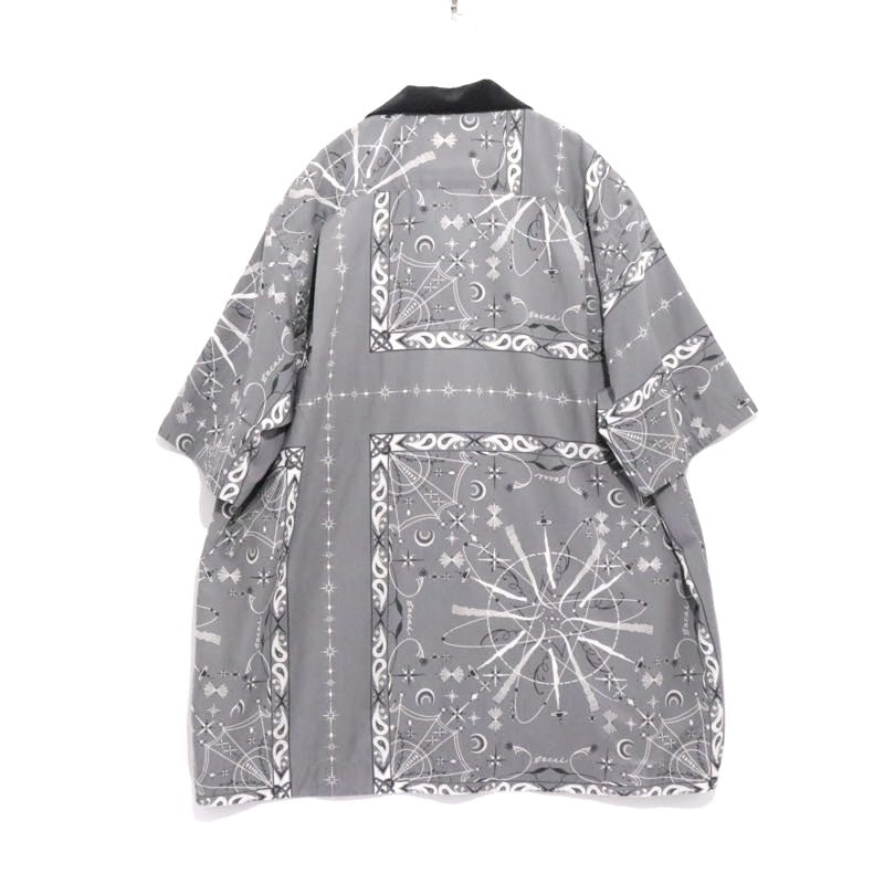 sacai 20SS | Dr. Woo Bandana Print Open Collar Shirt "Gray" (20-02337M)