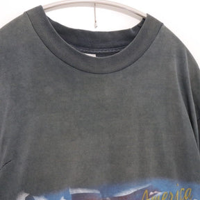 90s Vintage Hazelwood | America the Beautiful Graphic Tee "Mount Rushmore & Snake" (Made in USA)