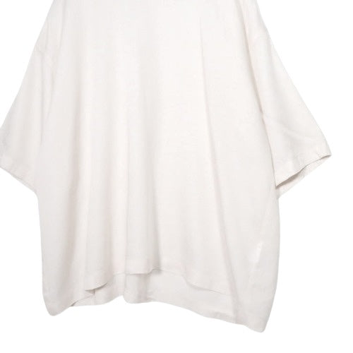SALON adam et rope' 23SS | Satin Jersey Crew Neck T-shirt "White" (SHM-33320-A)