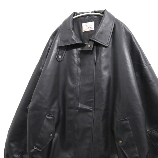 Discoat 23AW | Vintage PU Leather Jacket "Black" (DPZ2032107A0003)