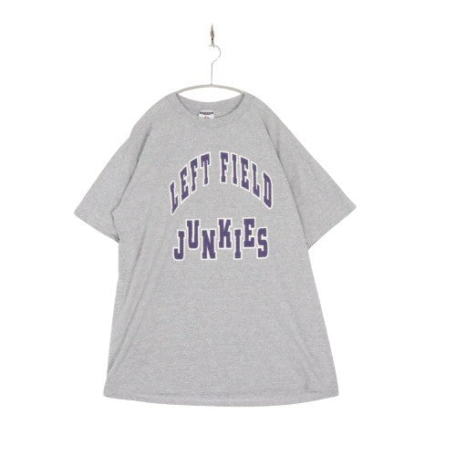 90s～JERZEES vintage XL位 メンズ 半袖Tシャツ LEFT FIELD JUNKIES バックプリント