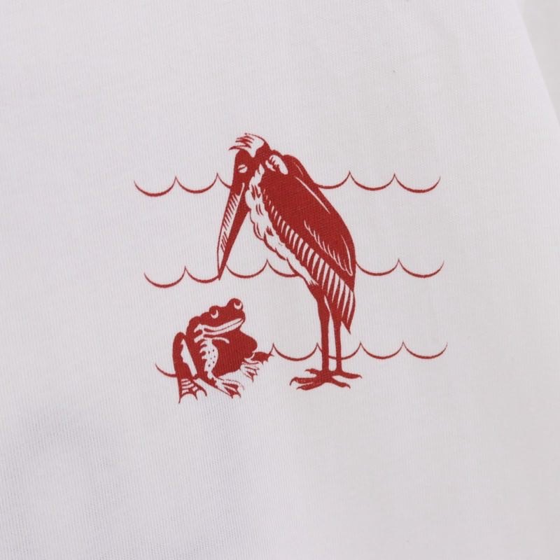 LOEWE 19AW | William De Morgan Frog Print T-Shirt "White/Burgundy"
