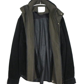 sacai 25AW | Corduroy Mix Jacket "Black/Khaki" (25-03817M)
