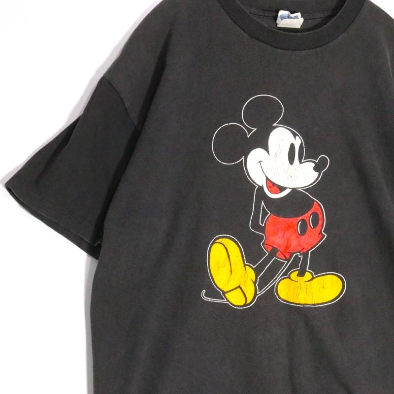 DISNEY 80s | Vintage Mickey Mouse Tee "Black / Blue Tag" (Made in USA)