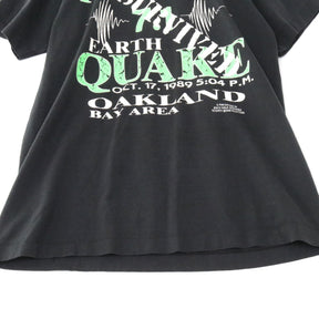 80s 90s USA製 vintage L メンズ 半袖Tシャツ 1989年 EARTH QUAKE OAKLAND