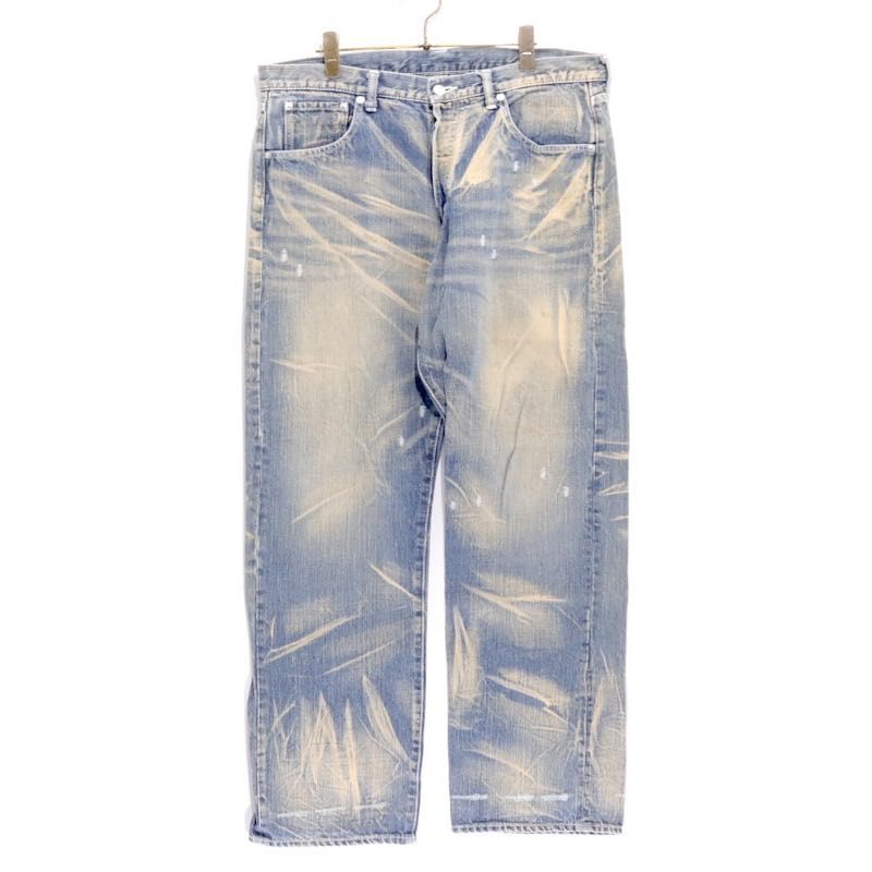 SWAGGER | Damage Denim Pants "Indian & Dollar" Embroidery (SWGPTS-271)