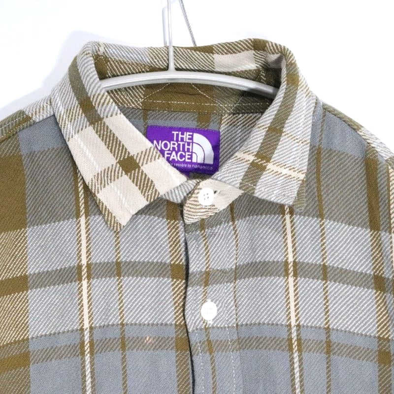 THE NORTH FACE PURPLE LABEL 2025AW | Flannel Plaid Field Shirt "Khaki/Asphalt Gray" (N25FG097)