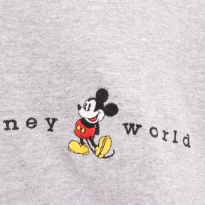 90s Vintage Disney | Walt Disney World Mickey Mouse Embroidery T-Shirt "Grey" Made in USA
