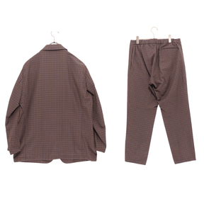 FACTOTUM 22SS | Check Pattern Uncon Tailored Set-up "Brown/Blue" (01010144/01050144)