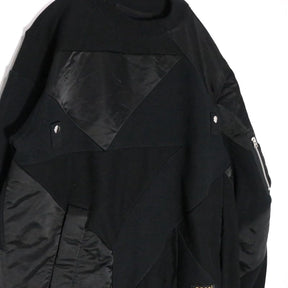 sacai 21SS | x Hank Willis Thomas Patchwork Sweat "Black" (21-02499M)