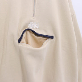 Evisen Skateboards | Logo Half-Zip Sweatshirt "Beige"