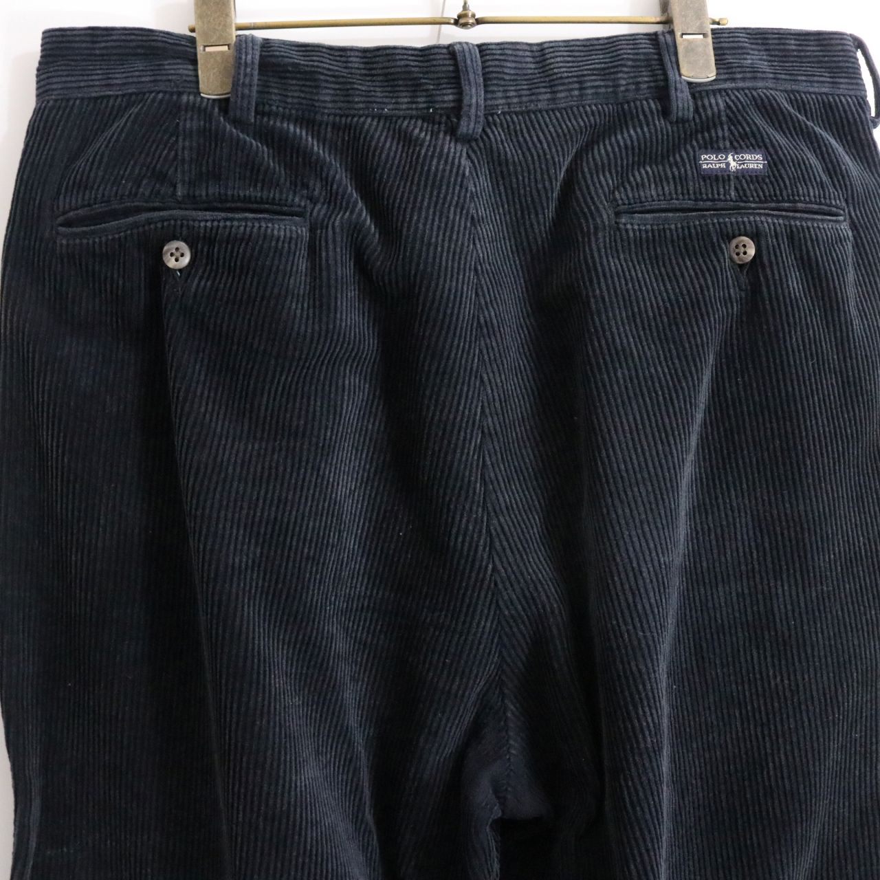 90s vintage Polo Ralph Lauren ポロラルフローレン Tuck Corduroy Pants ”POLO CORDS” 太畝