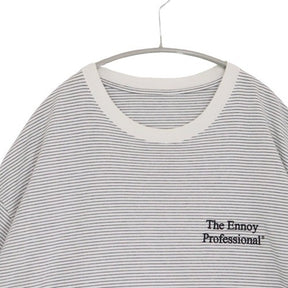 The Ennoy Professional 22SS | Border T-Shirt "White/Black" (SS22BRENCT05AM)