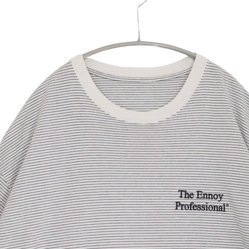The Ennoy Professional 22SS | Border T-Shirt "White/Black" (SS22BRENCT05AM)