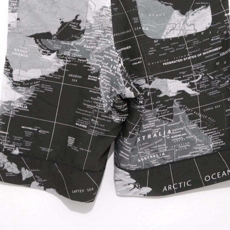 sacai 20SS | World Map Short Pants "Black" (20-02303M)