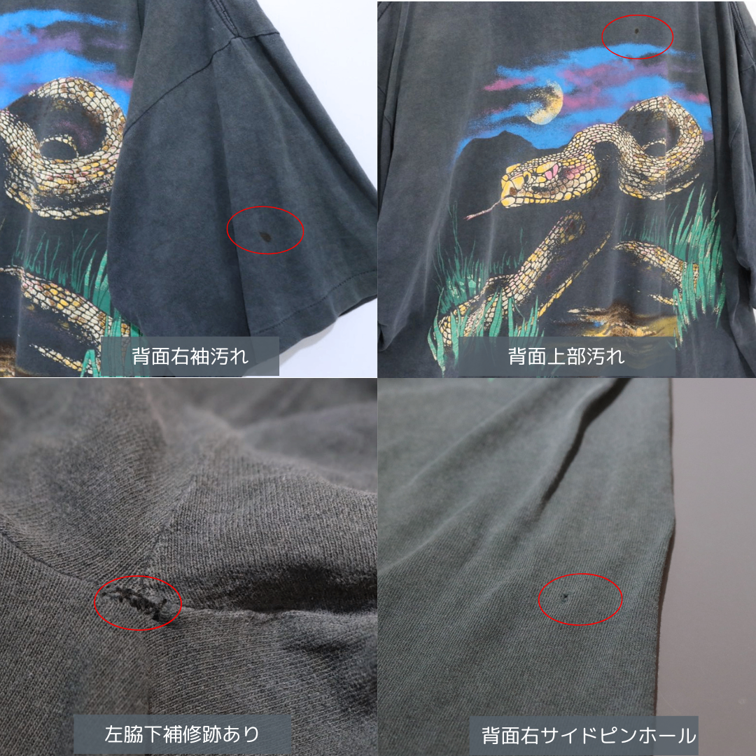 90s Vintage Hazelwood | America the Beautiful Graphic Tee "Mount Rushmore & Snake" (Made in USA)