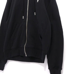AMI PARIS | Ami de Coeur Zipped Hoodie "BLACK" (HSW765.730)
