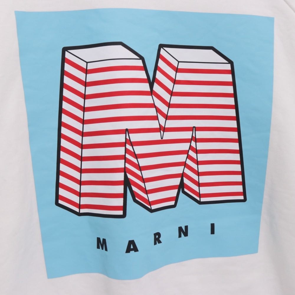 MARNI | One Point Logo Crew Neck Sweatshirt "White" (M00398-M00J6)
