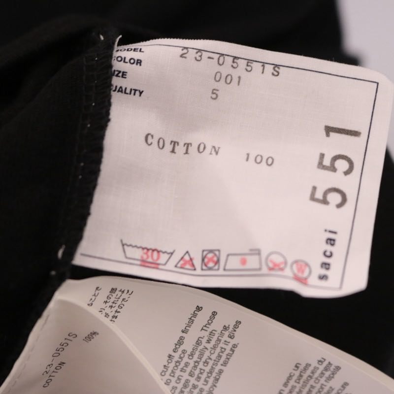 sacai 23SS | Ghetto Gastro Logo Print T-Shirt "Black" (23-0551S)