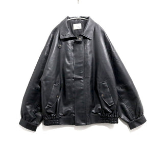 Discoat 23AW | Vintage PU Leather Jacket "Black" (DPZ2032107A0003)