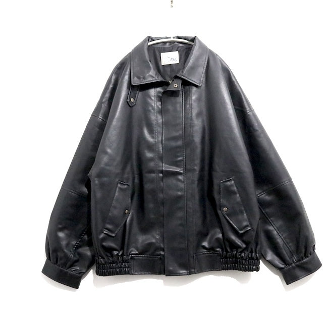 Discoat 23AW | Vintage PU Leather Jacket "Black" (DPZ2032107A0003)