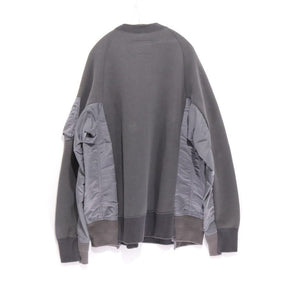 sacai 24SS | Sponge Sweat x Nylon Twill Pullover "Grey" (SCM-058)