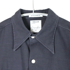 MADISONBLUE 19AW | HAMPTON Back Satin Shirt "Navy / Pearl Button" (MB194-5051PL)