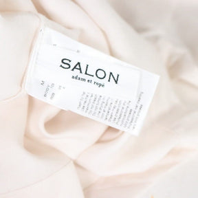 SALON adam et rope' 23SS | Satin Jersey Crew Neck T-shirt "White" (SHM-33320-A)