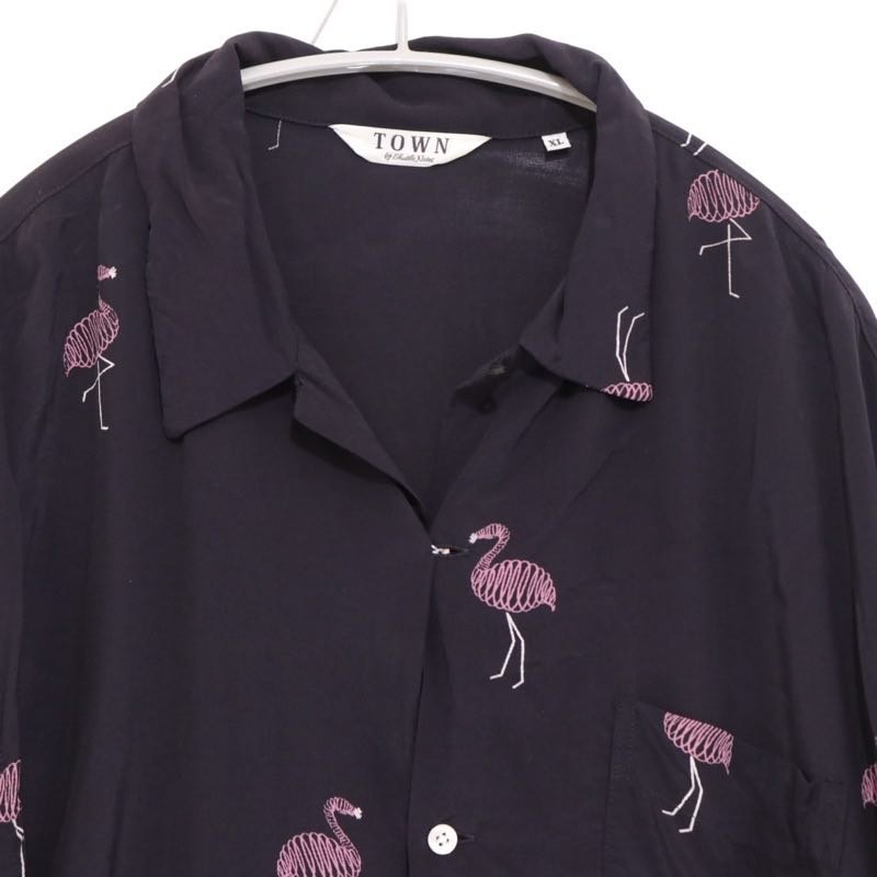 TOWN 25SS | FLAMINGO Open Collar Shirt "Flamingo Pattern" (25SS-SNTN-01)