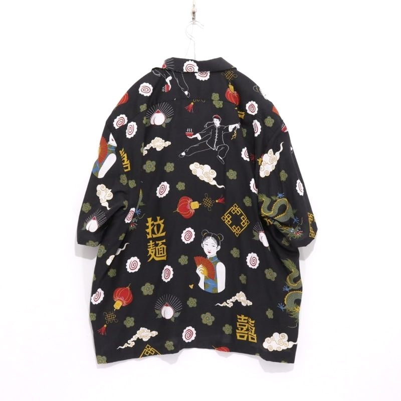 Eanbe | "Ramen" Aloha Shirt "Black"