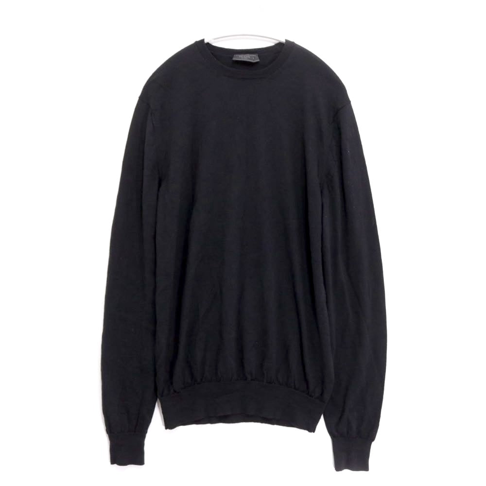 PRADA 23AW | High-Gauge Wool Crew-Neck Knit "Black" (DNA641 S152 128D)