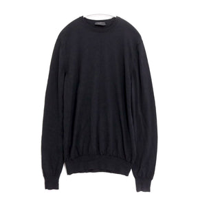 PRADA 23AW | High-Gauge Wool Crew-Neck Knit "Black" (DNA641 S152 128D)