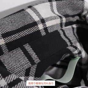 OFF-WHITE 18AW | Back Print Flannel Check Shirt "White/Black" (OMGA060E18A27010)