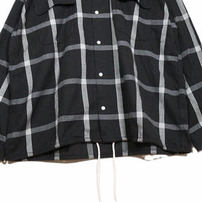 nanamica 25AW | Flannel PALAKA Check Shirt "Black/White" (S25FG016)