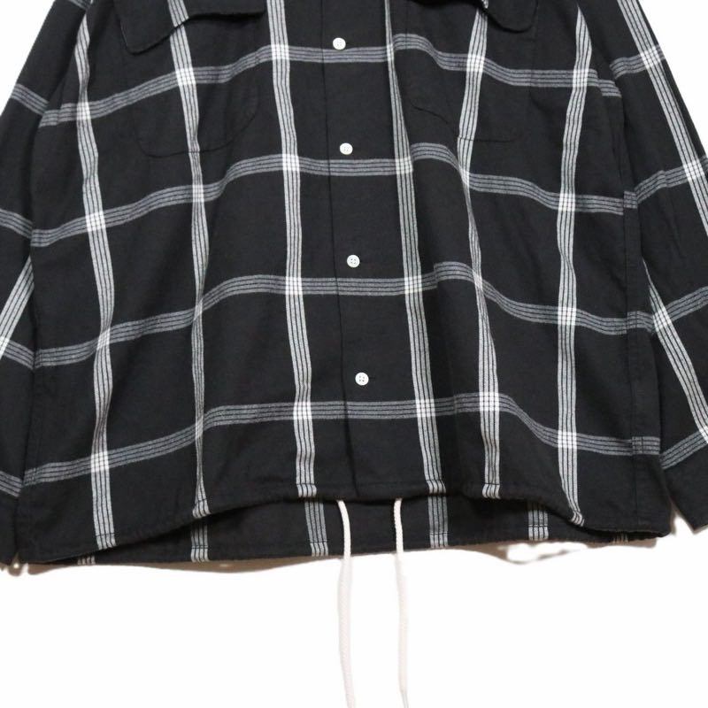 nanamica 25AW | Flannel PALAKA Check Shirt "Black/White" (S25FG016)