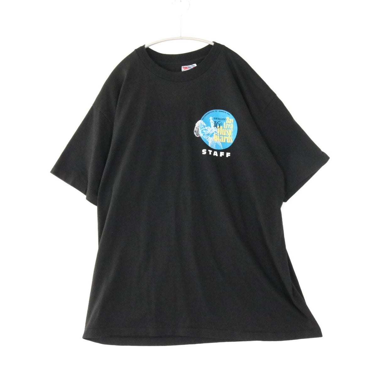 90s USA製 vintage XL メンズ 半袖Tシャツ 1993年 Bay Area Music Awards STAFF-Tシャツ