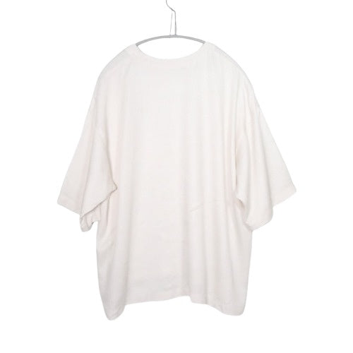 SALON adam et rope' 23SS | Satin Jersey Crew Neck T-shirt "White" (SHM-33320-A)