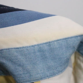 CHAPS RALPH LAUREN 90s | Multi Stripe S/S BD Shirt "Yellow/Blue/White"