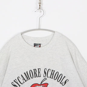 90s USA製 SCREEN STARS BEST XL メンズ 半袖Tシャツ SYCAMORE SCHOOLS