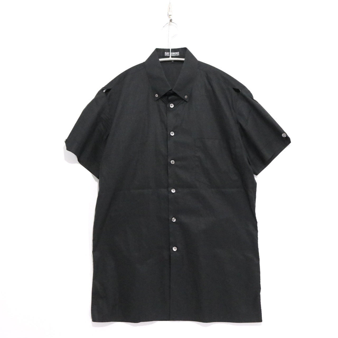RAF SIMONS 06SS | Button Down S/S Shirt "Icarus Surgit" (Black)
