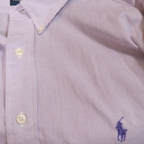 Ralph Lauren ラルフローレン 90s vintage 18 XXL  メンズ ストライプシャツ YARMOUTH