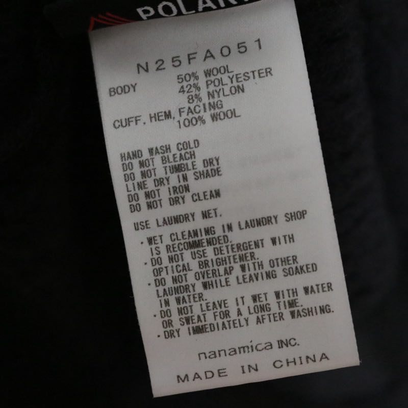 THE NORTH FACE PURPLE LABEL 25AW | POLARTEC Wool Fleece Sweater Jacket "Black" (N25FA051)