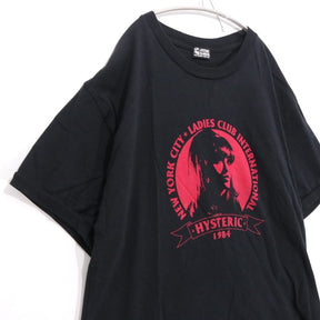 HYSTERIC GLAMOUR 20SS | "NEW YORK CITY LADIES CLUB" T-Shirt "Black" (01201CO06)