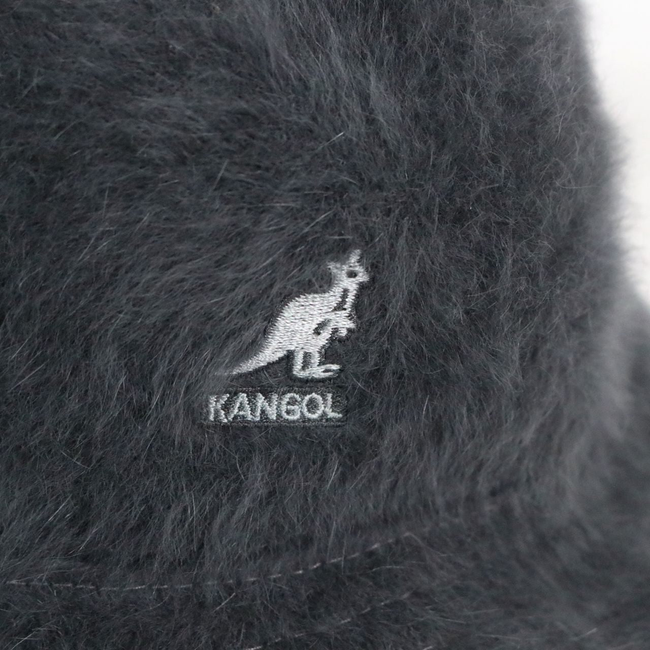 90s 00s KANGOL(カンゴール) アンゴラファー ハット ブルーロゴ