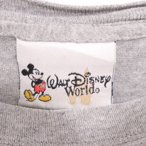 90s Vintage Disney | Mickey Silhouette Embroidery Pocket T-Shirt "Grey"Made in USA