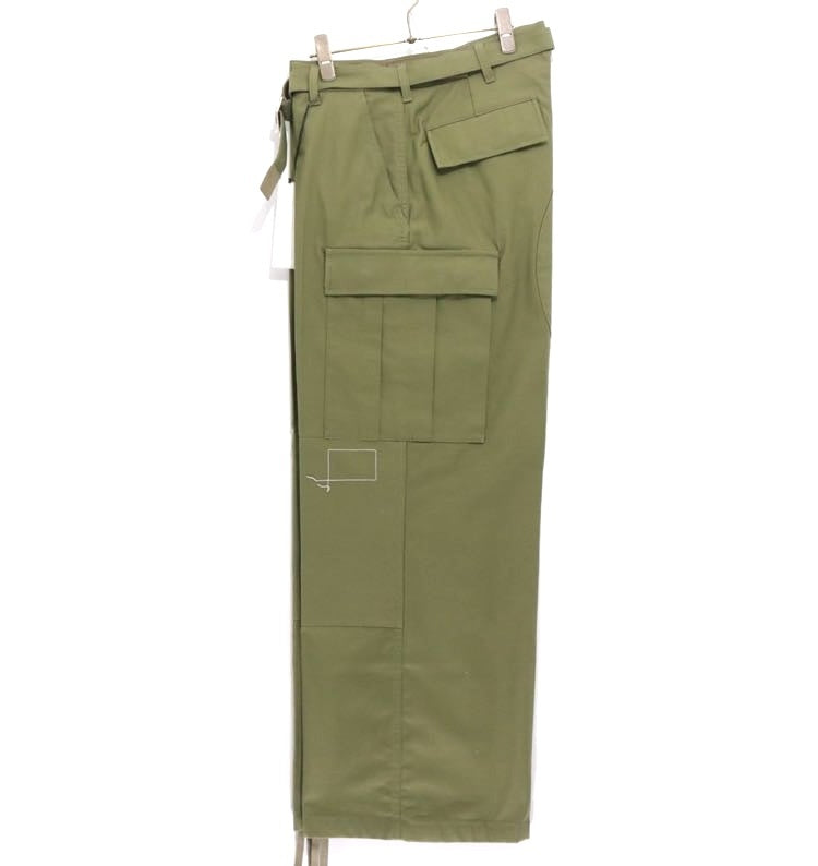 sacai × WTAPS 25SS | Cotton Back Satin Pants "Khaki" (25-03695M)