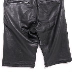 SASQUATCHfabrix. 11AW | Leather & Quilting Switching Shorts "MODERN NINJA" (113-31-1123)
