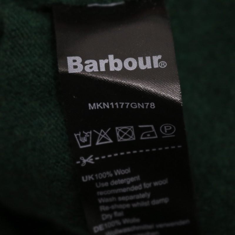 Barbour 18AW | Essential V-Neck Lambswool Jumper "Forest Green" (MKN1177GN78)