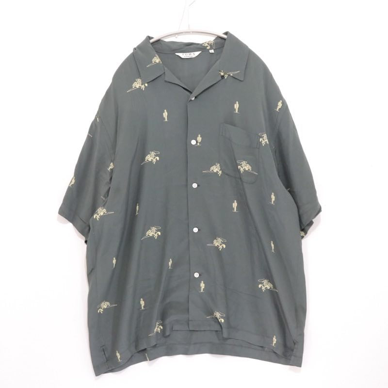 TOWN 25SS | COWBOY Open Collar Shirt "Dark Green" (25SS-SNTN-01)